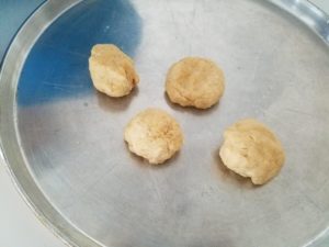 Image: Unbaked sweet potato balls of dough