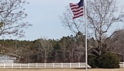 Image: American flag blowing in wind