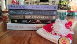 Image: Christmas, a stack of books