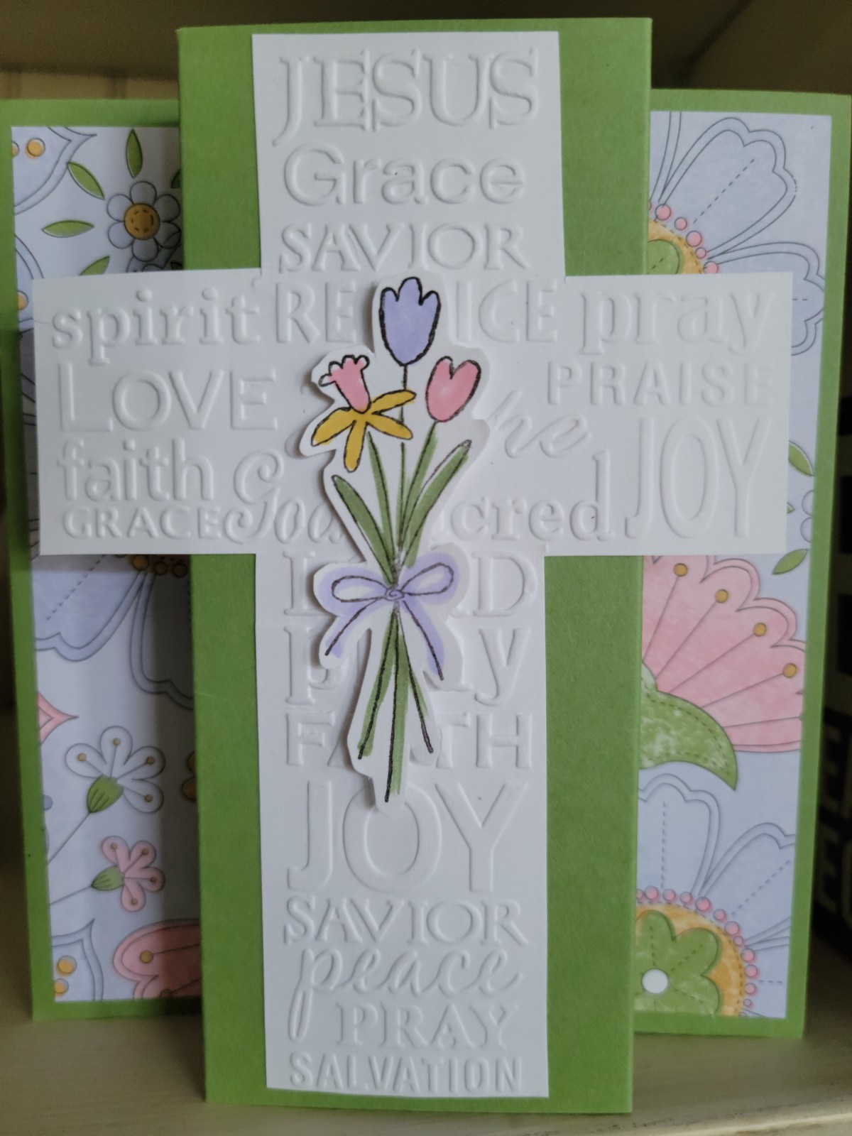 Image: Paper Easter Cross with Flowers