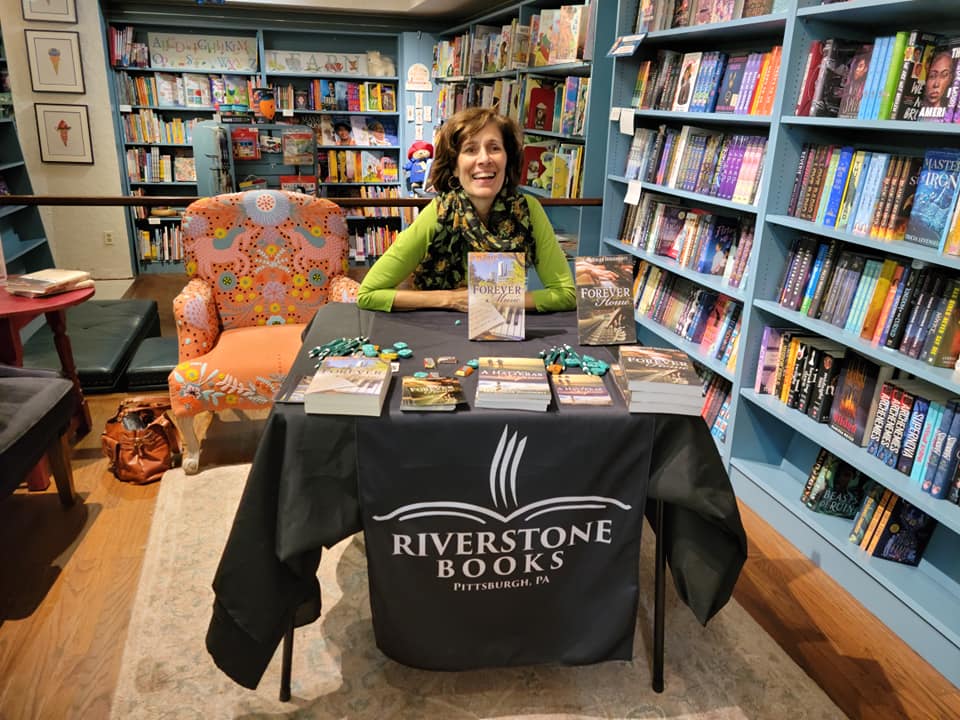 Image: Author at book table